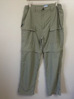 Bass Pro Shops World Wide Sportsman Convertible Pants Men's 32x 32 Khaki Olive